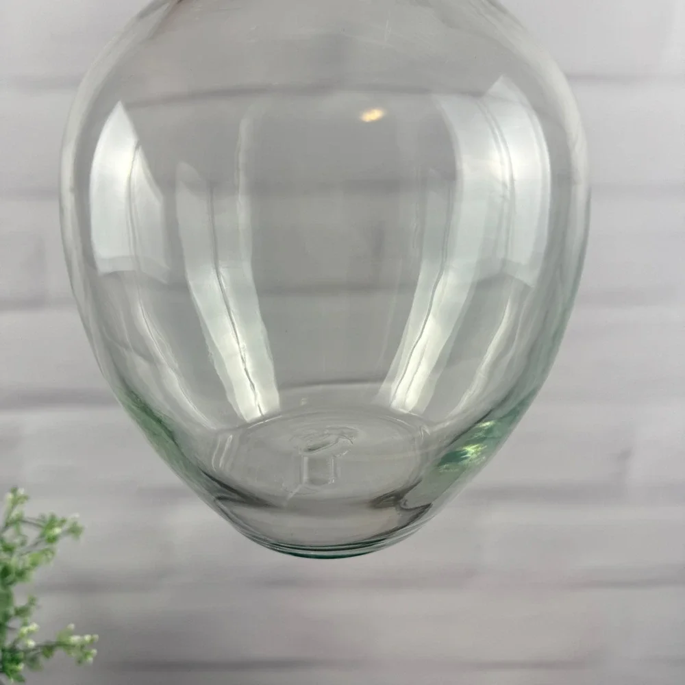 Blenko 3751D Ring Decanter Sky Blue Crystal Glass Ball Stopper